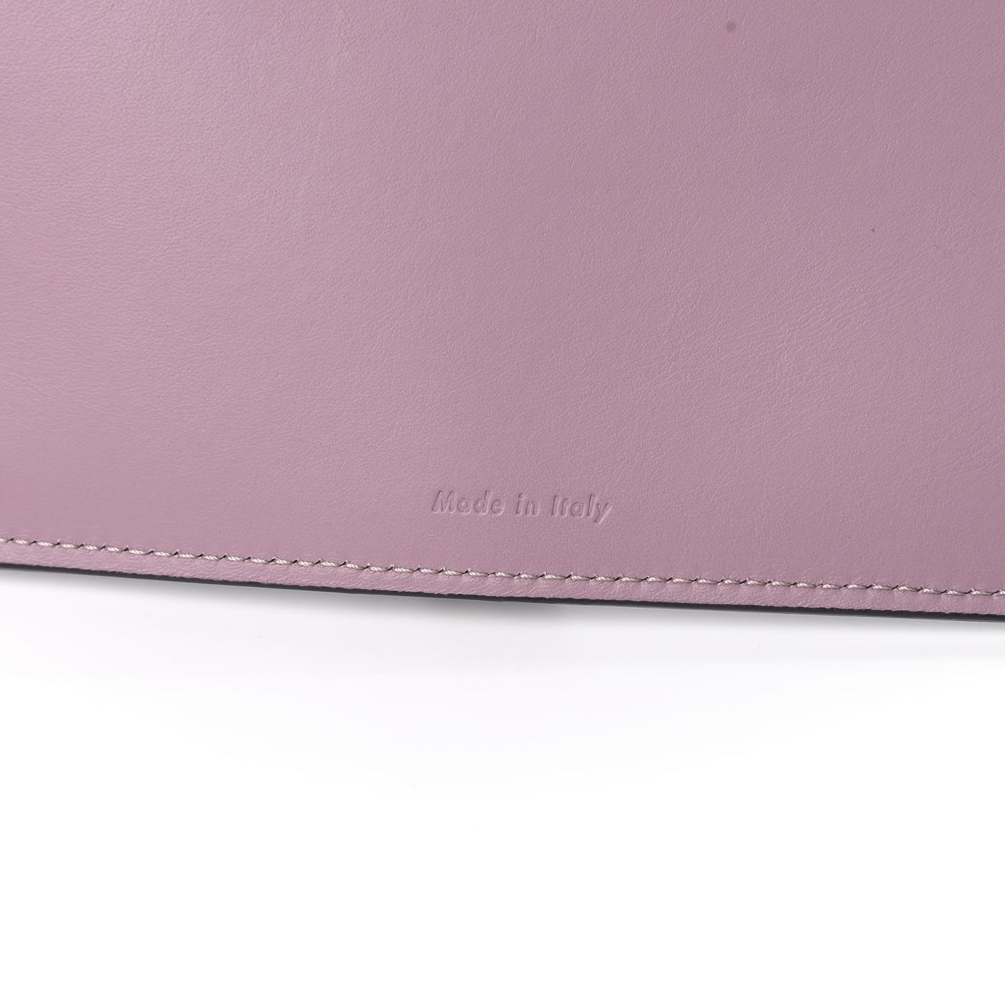 Grained Calfskin Large Multifunction Strap Wallet Grey Vintage Pink