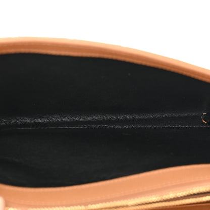 Saint Laurent Grain De Poudre Mixed Matelasse Triquilt Monogram Chain Wallet Dune 5 of 11