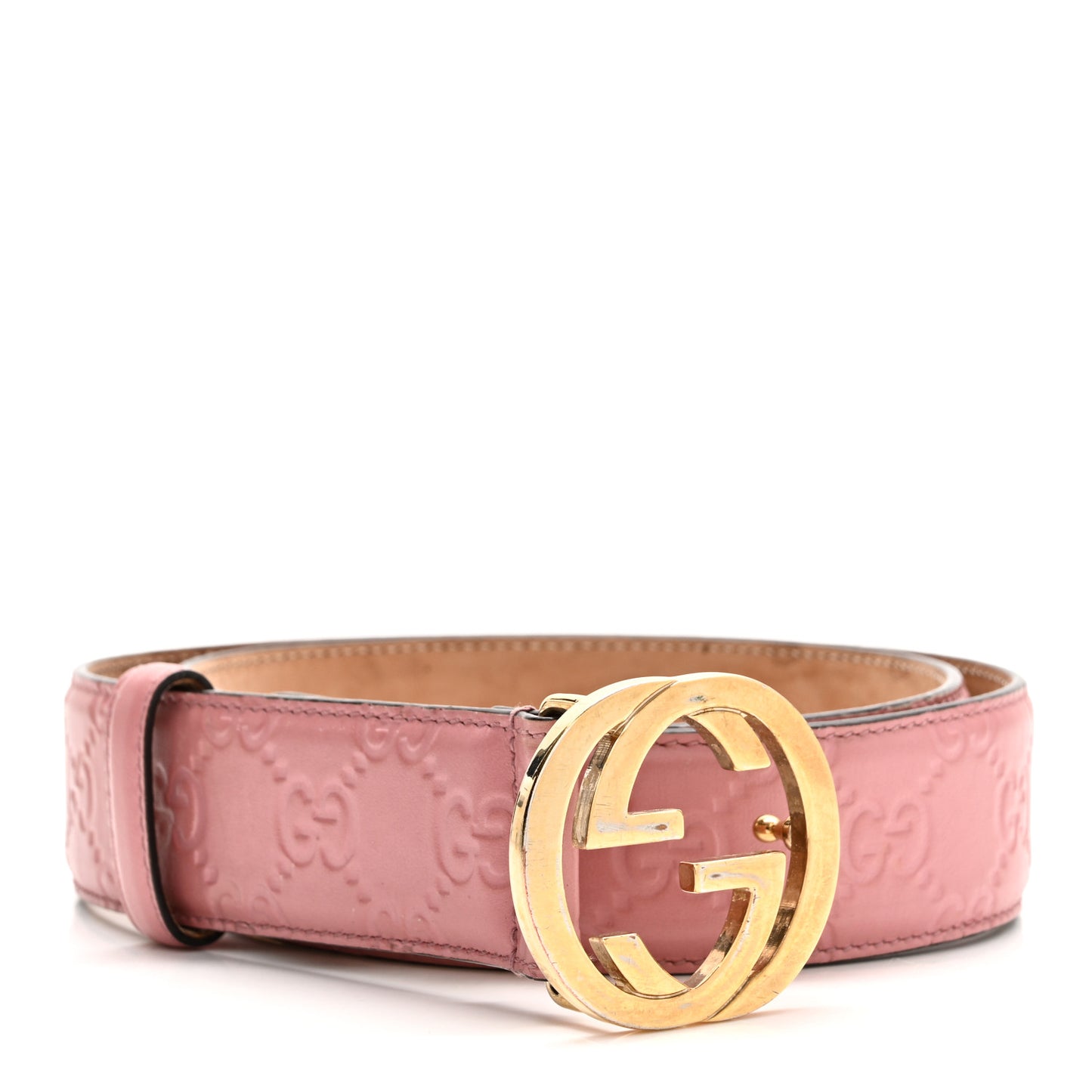 Guccissima Signature Interlocking G 37mm Belt 80 32 Rose Baby Candy