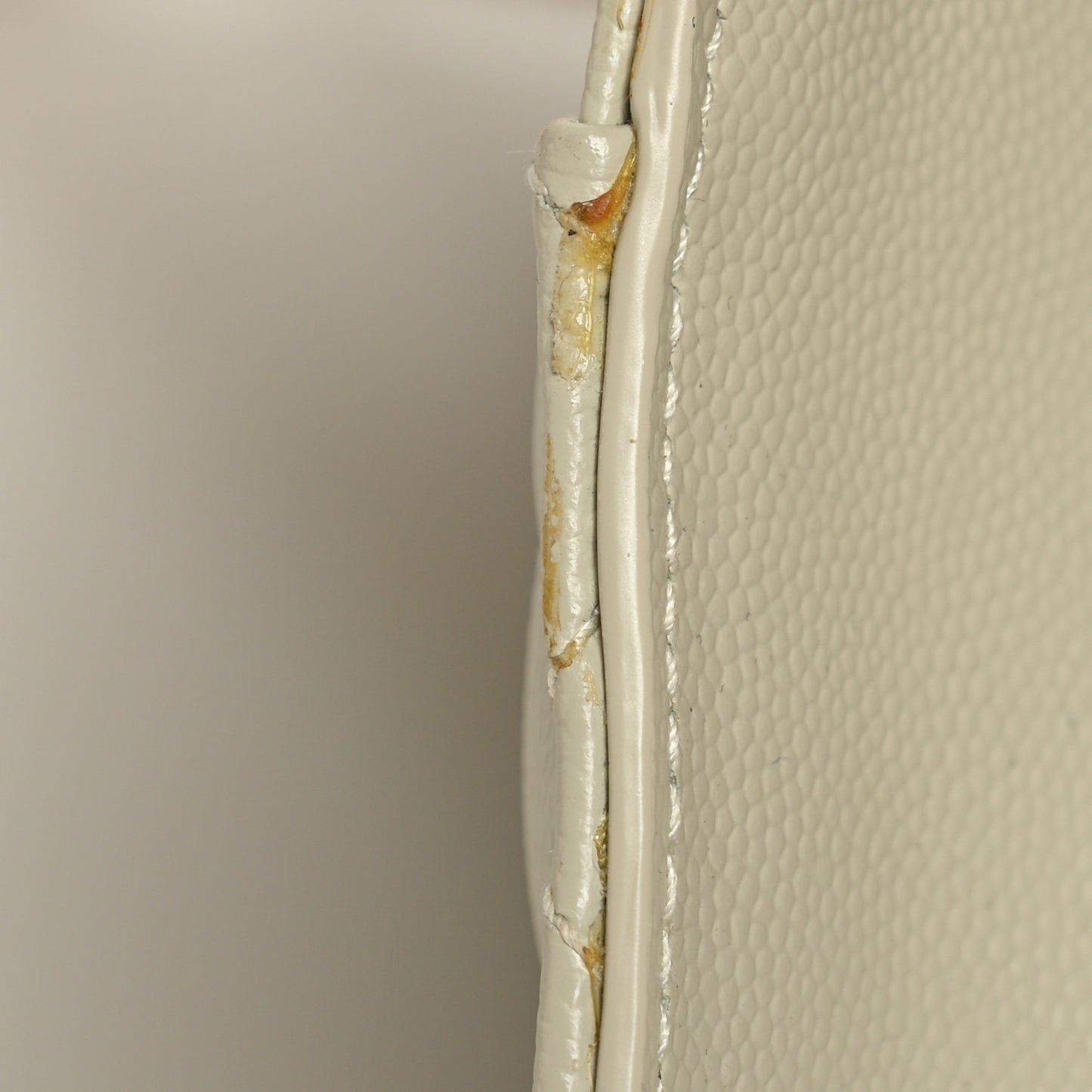 Grain De Poudre Textured Mixed Matelasse Medium Triquilt Monogram Satchel Crema Soft