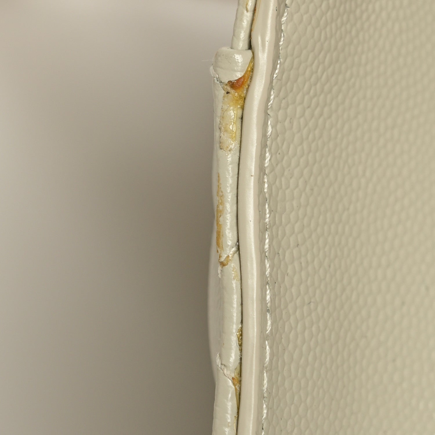 Saint Laurent Grain De Poudre Textured Mixed Matelasse Medium Triquilt Monogram Satchel Crema Soft 7 of 7