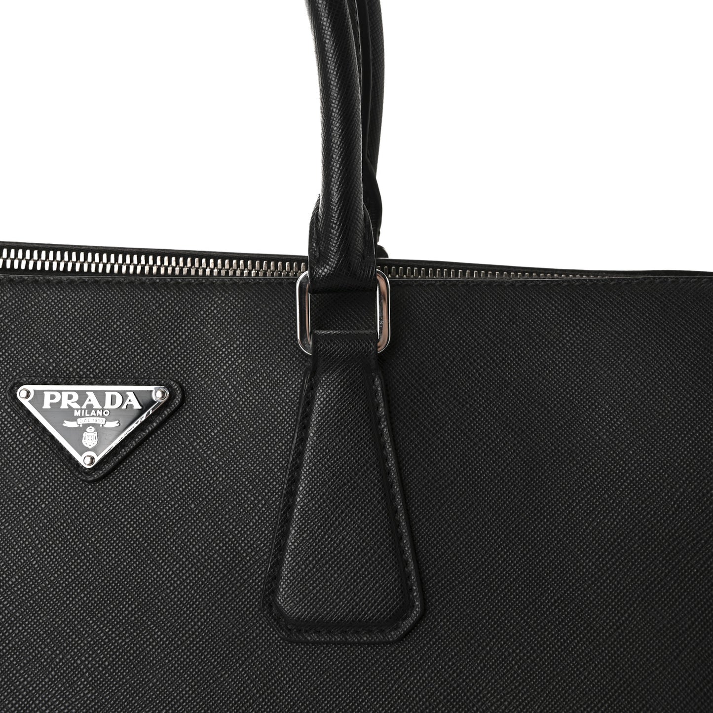 Saffiano Travel Extra Large Galleria Double Zip Tote Black