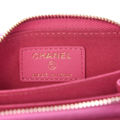 Chanel Caviar Quilted Zip Coin Purse Pink 6 of 8