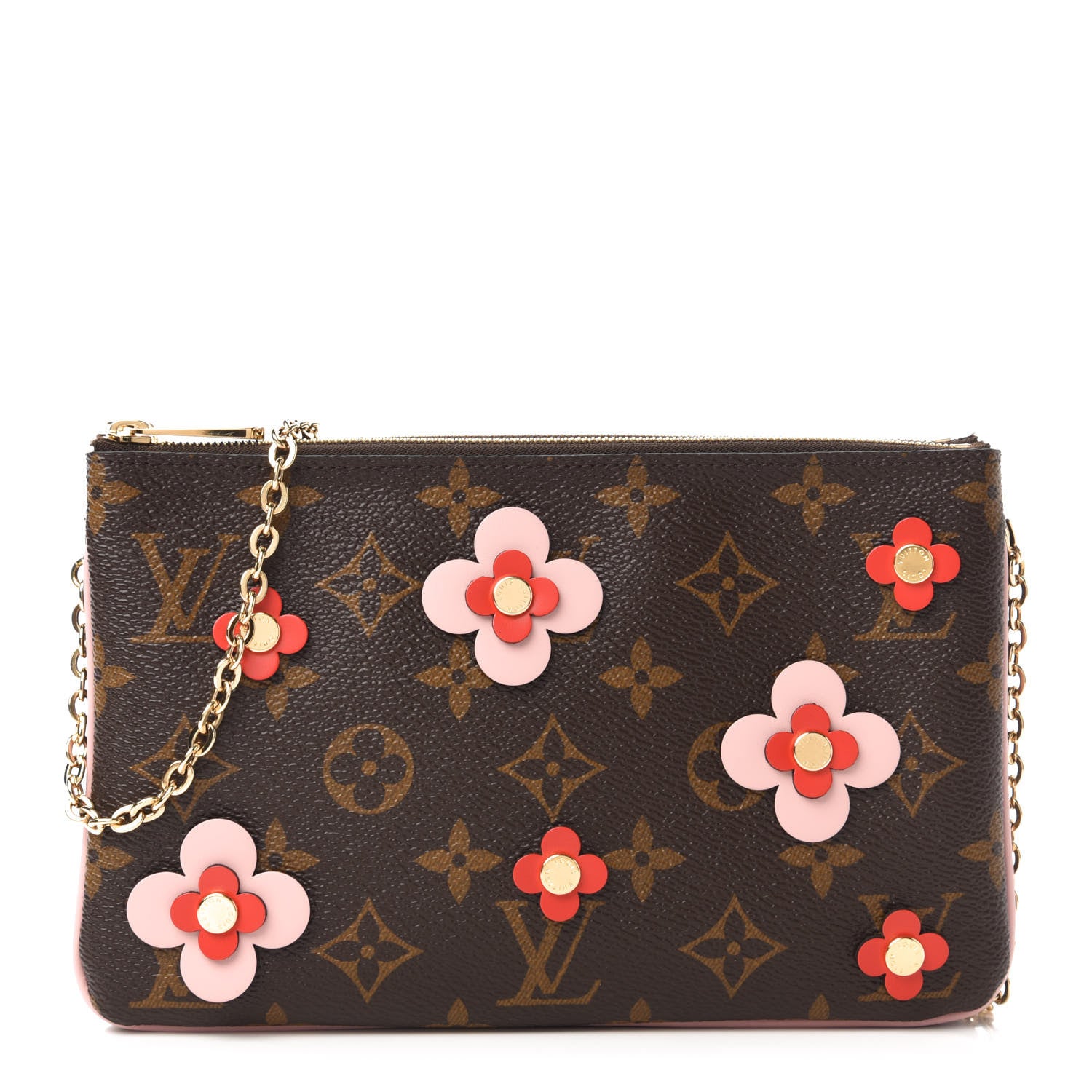 Louis Vuitton Monogram Blooming Flowers Double Zip Pochette 1 of 10