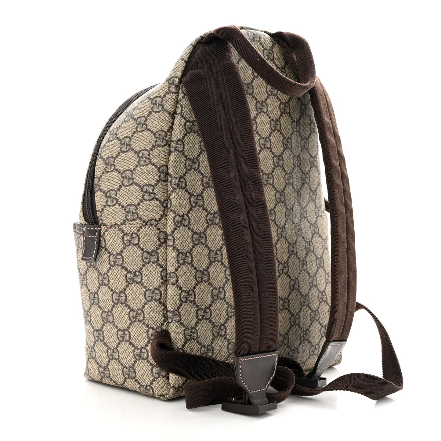 GG Supreme Monogram Margaux Calfskin Childrens Day Backpack Beige Ebony Cocoa Dark Chocolate