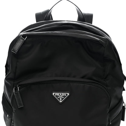 Prada Re-Nylon Saffiano Zip Backpack Black 6 of 9