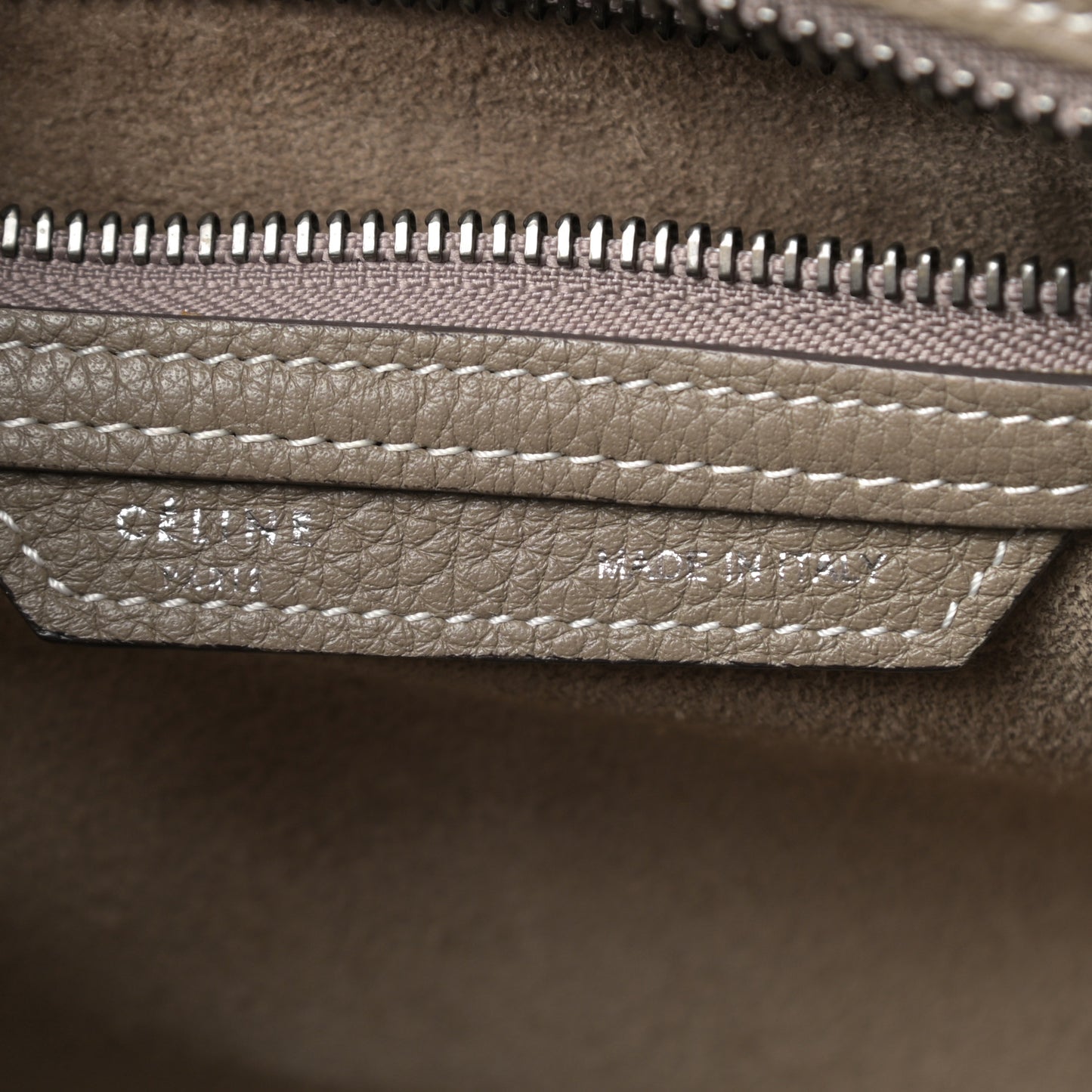 Drummed Calfskin Micro Luggage Souris