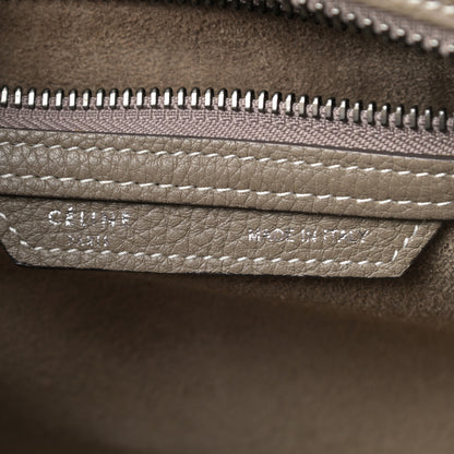 Celine Drummed Calfskin Micro Luggage Souris 6 of 14
