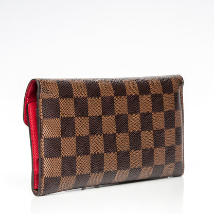 Louis Vuitton Damier Ebene Josephine Wallet Red 3 of 6