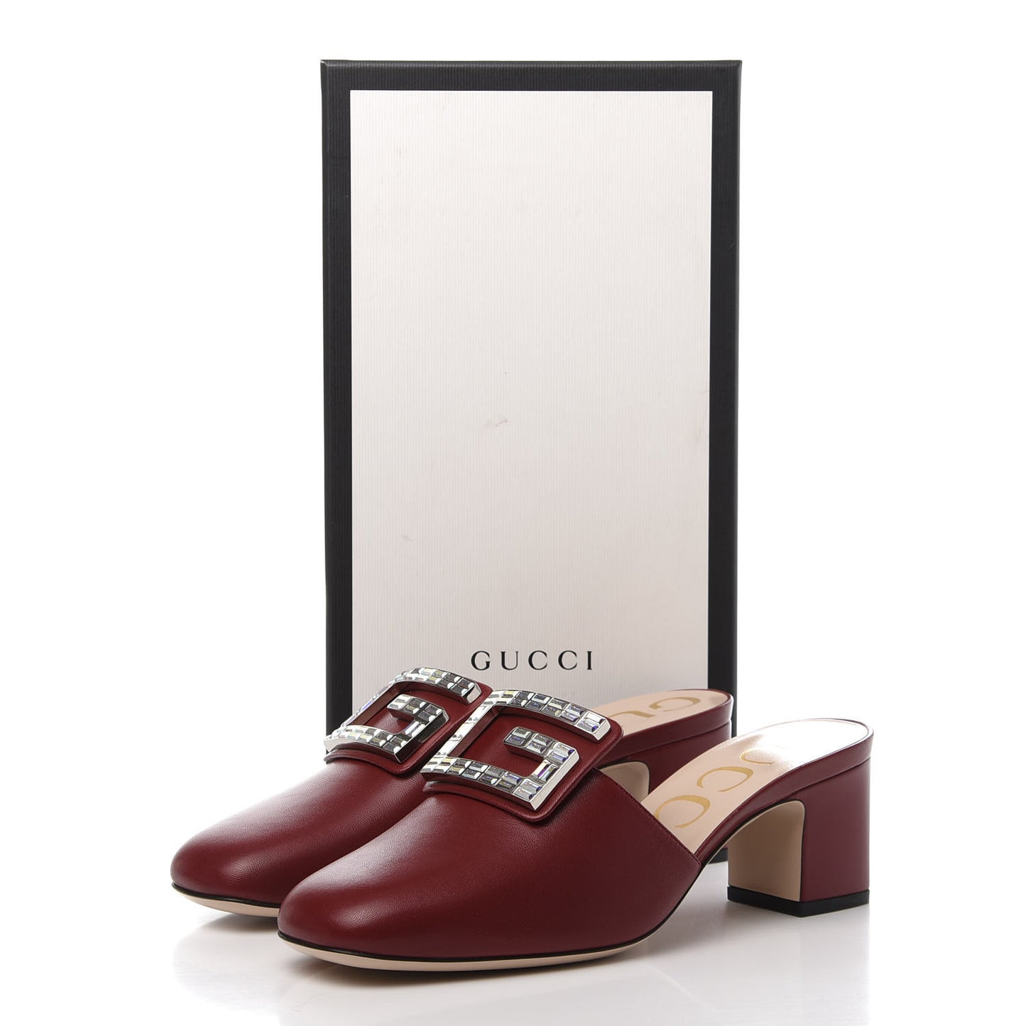 Malaga Kid Crystal Square G Madelyn Mules 38 Romantic Cerise