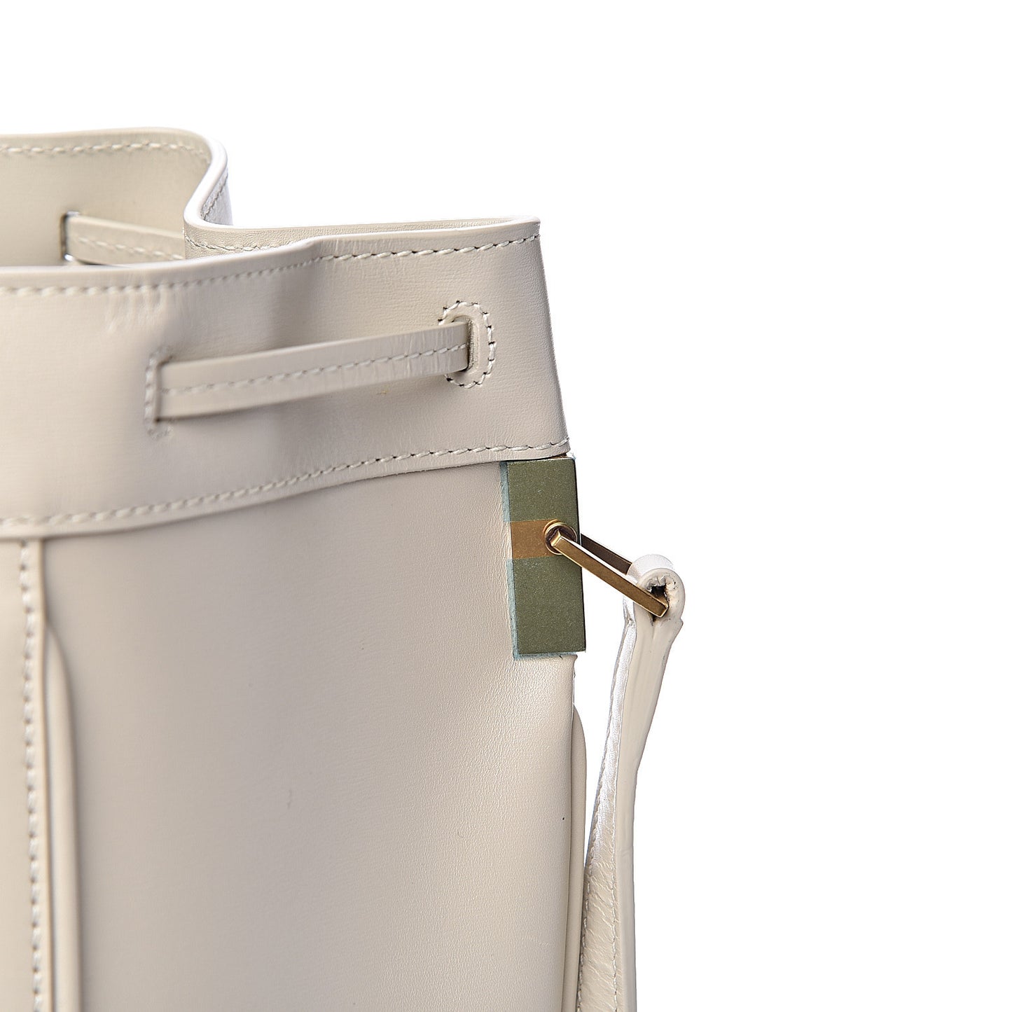 Smooth Calfskin Medium Talitha Bucket Bag Vintage White