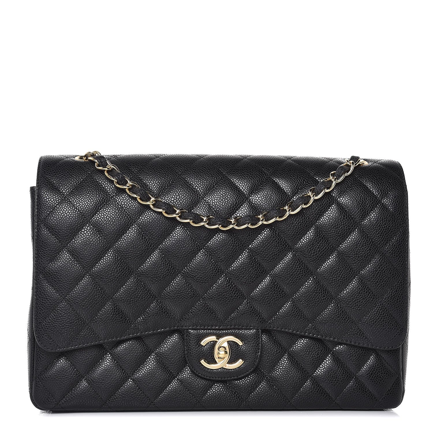 Chanel Caviar Quilted Maxi Double Flap Black 1 of 8