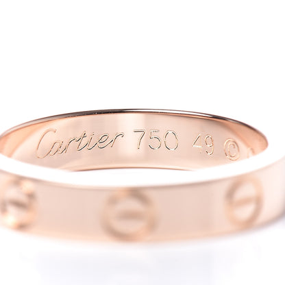 Cartier 18K Pink Gold 3.5mm LOVE Wedding Band Ring 49 4.75 4 of 6
