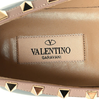 Valentino Garavani Patent Calfskin Rockstud Ballerina Flats 39 Grey Poudre 8 of 8