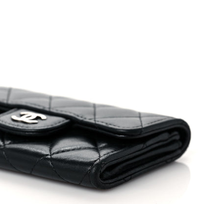 Chanel Lambskin Quilted Flap Card Holder Wallet Black 10 of 10