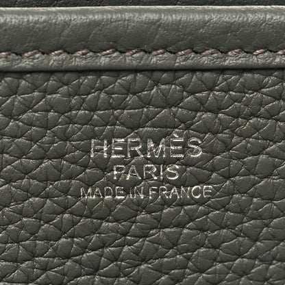 Hermes Taurillon Clemence Evelyne III PM Vert De Gris 6 of 10