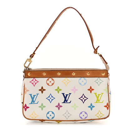 Louis Vuitton Monogram Multicolor Pochette Accessories White 1 of 10