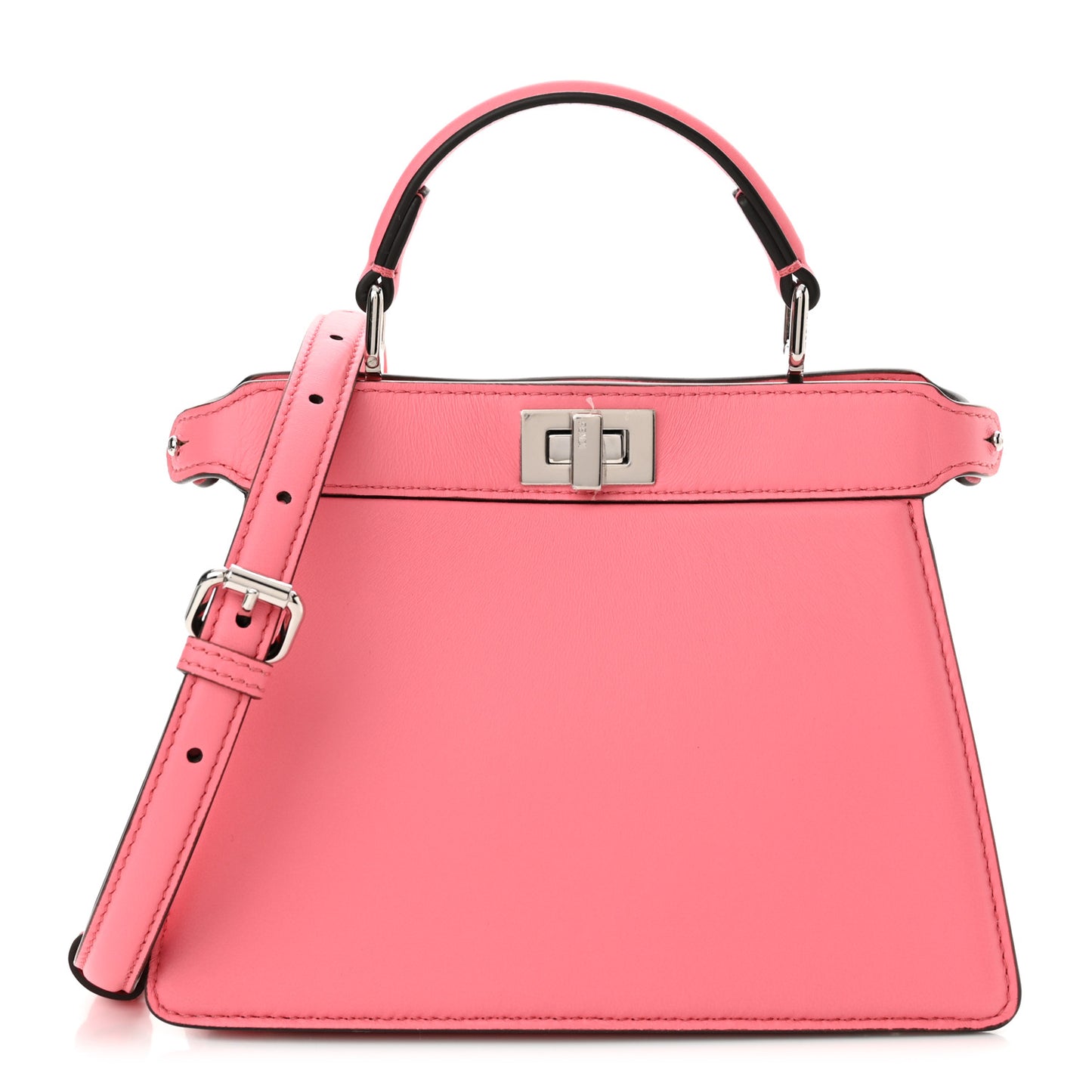 Shiny Nappa Petite Peekaboo I SEE U Satchel Pink Dalia