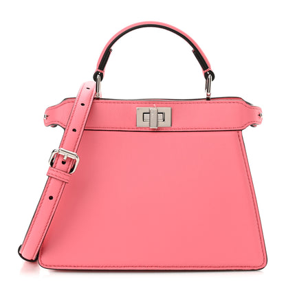 Fendi Shiny Nappa Petite Peekaboo I SEE U Satchel Pink Dalia 1 of 12