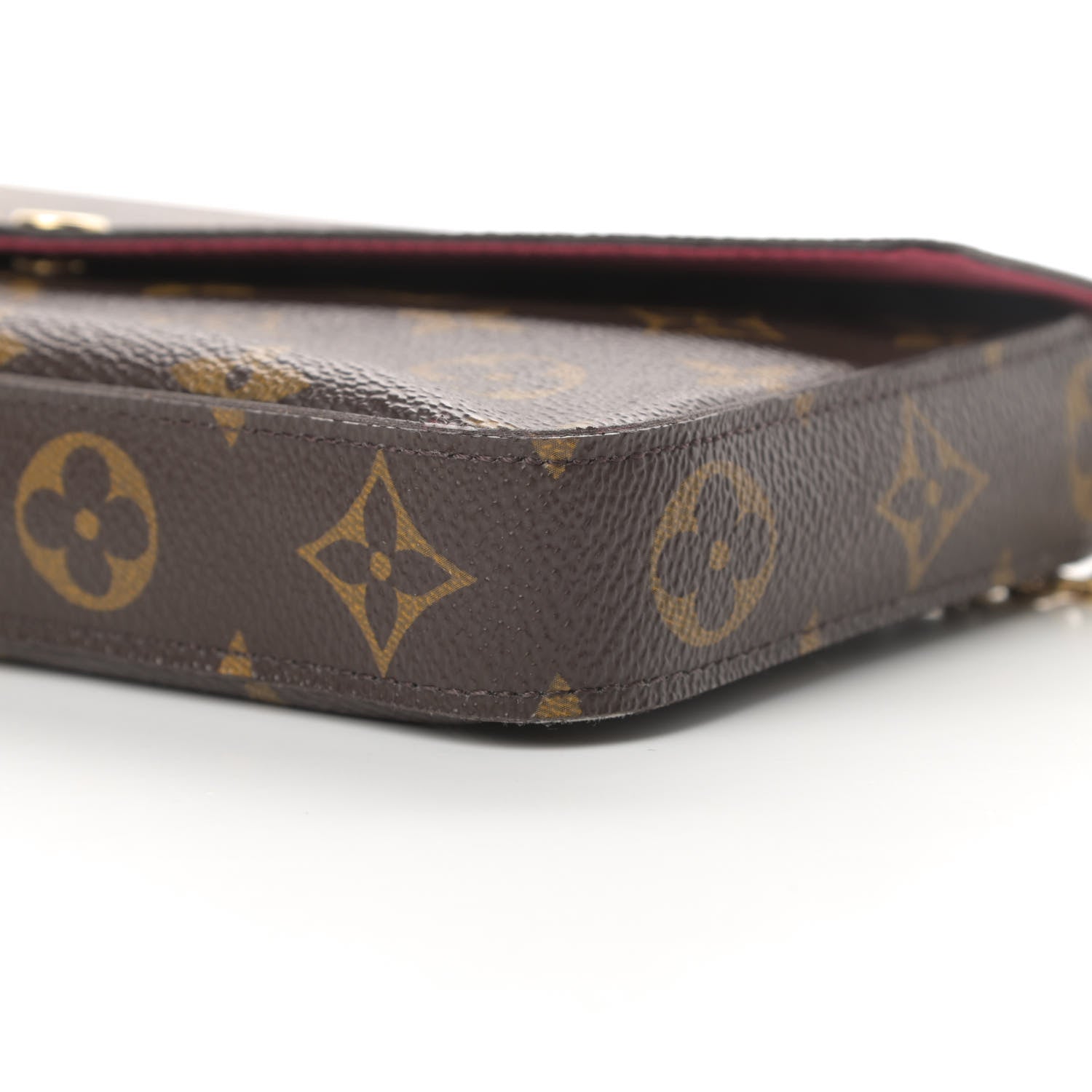Louis Vuitton Monogram Pochette Felicie Chain Wallet Fuchsia 14 of 16