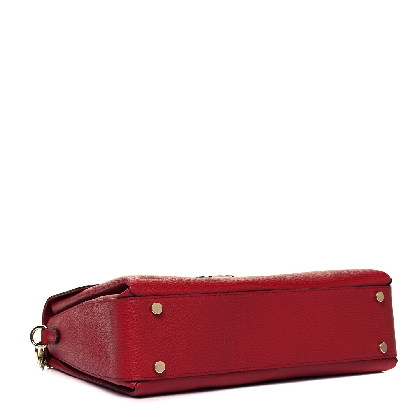Dollar Calfskin Medium Interlocking G Top Handle Shoulder Bag Red