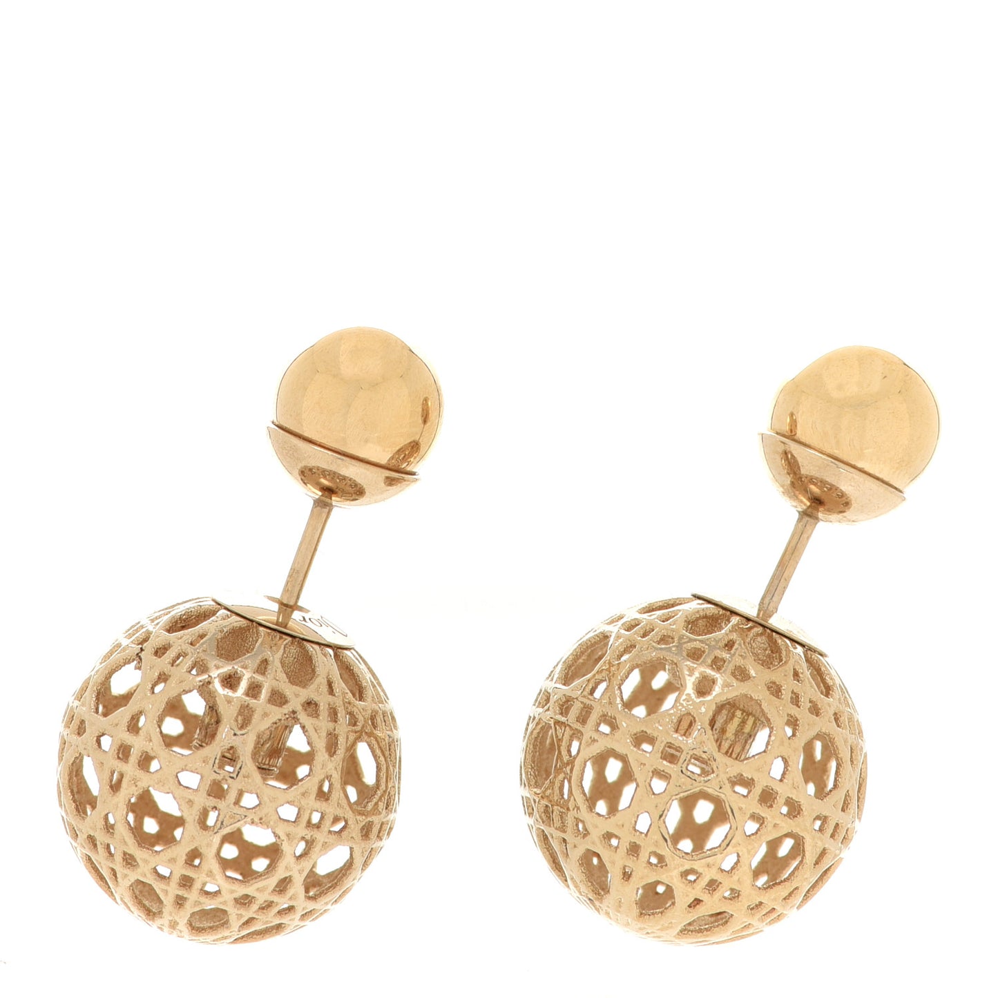 Cannage Mise En Dior Tribal Earrings Gold