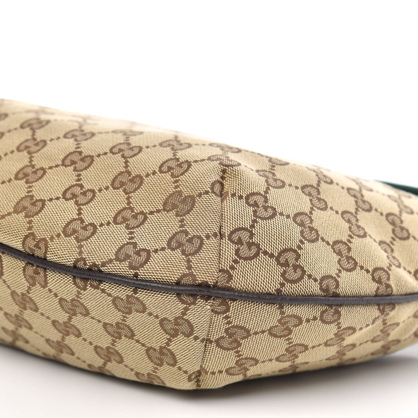 Monogram Web Medium Half Moon Hobo Dark Brown