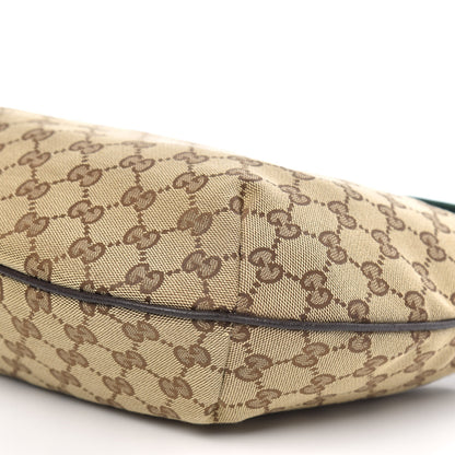 Gucci Monogram Web Medium Half Moon Hobo Dark Brown 9 of 9