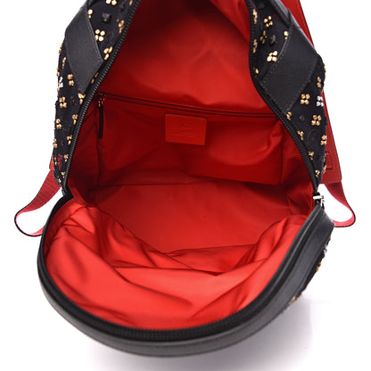 Christian Louboutin Jacquard Canvas Backloubi Backpack Black 4 of 12