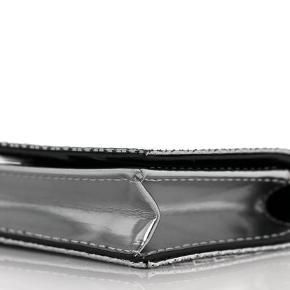 Christian Dior Metallic Patent Micro-Cannage Lady Dior Card Holder Silver 9 of 9