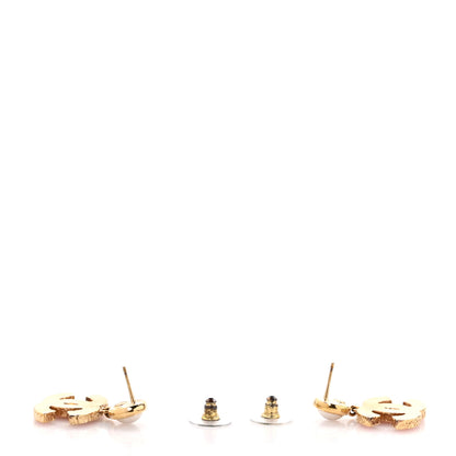 Chanel Pearl Enamel CC Drop Earrings Pink 3 of 5