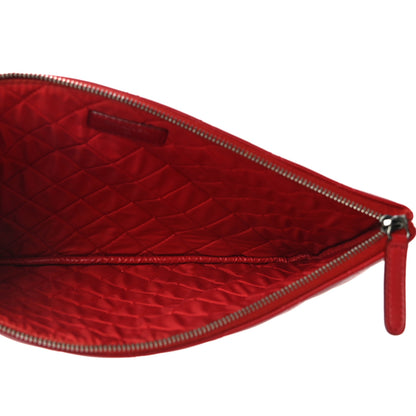 Chanel Lambskin Quilted Medium Cosmetic Case Red 5 of 11
