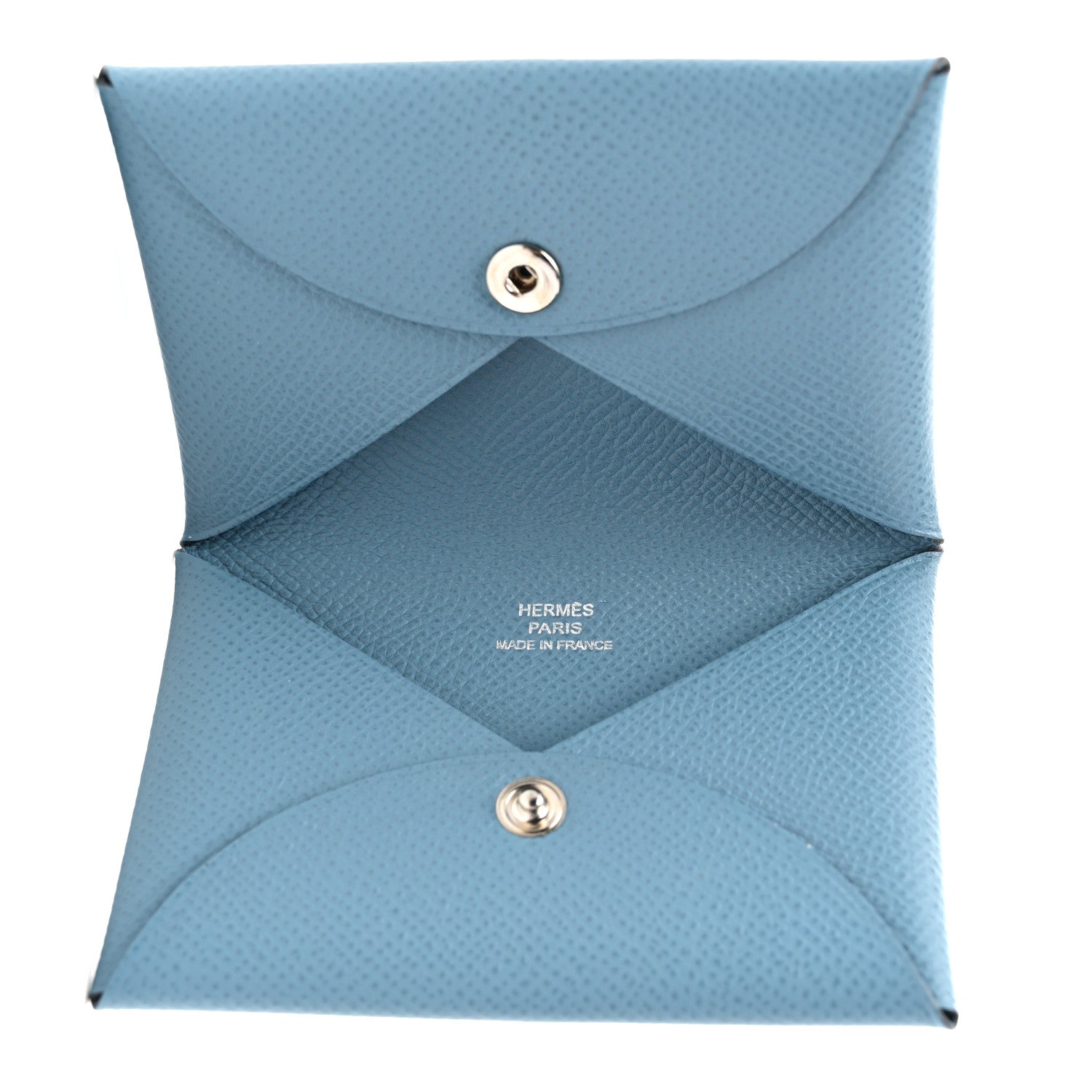 Hermes Epsom Calvi Card Case Cobalt 5 of 7