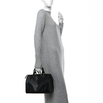 Louis Vuitton Epi Speedy 25 Black 2 of 10