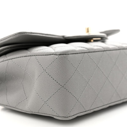 Chanel Caviar Quilted Small Double Flap Grey 9 of 11