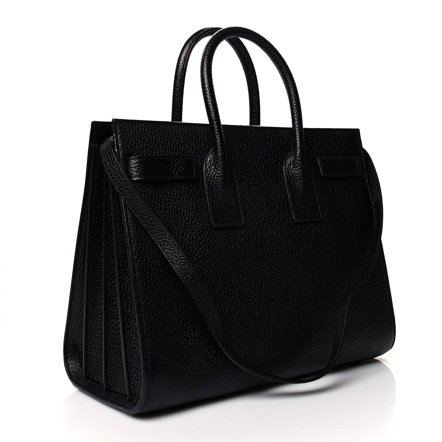 Grained Calfskin Small Sac De Jour Black