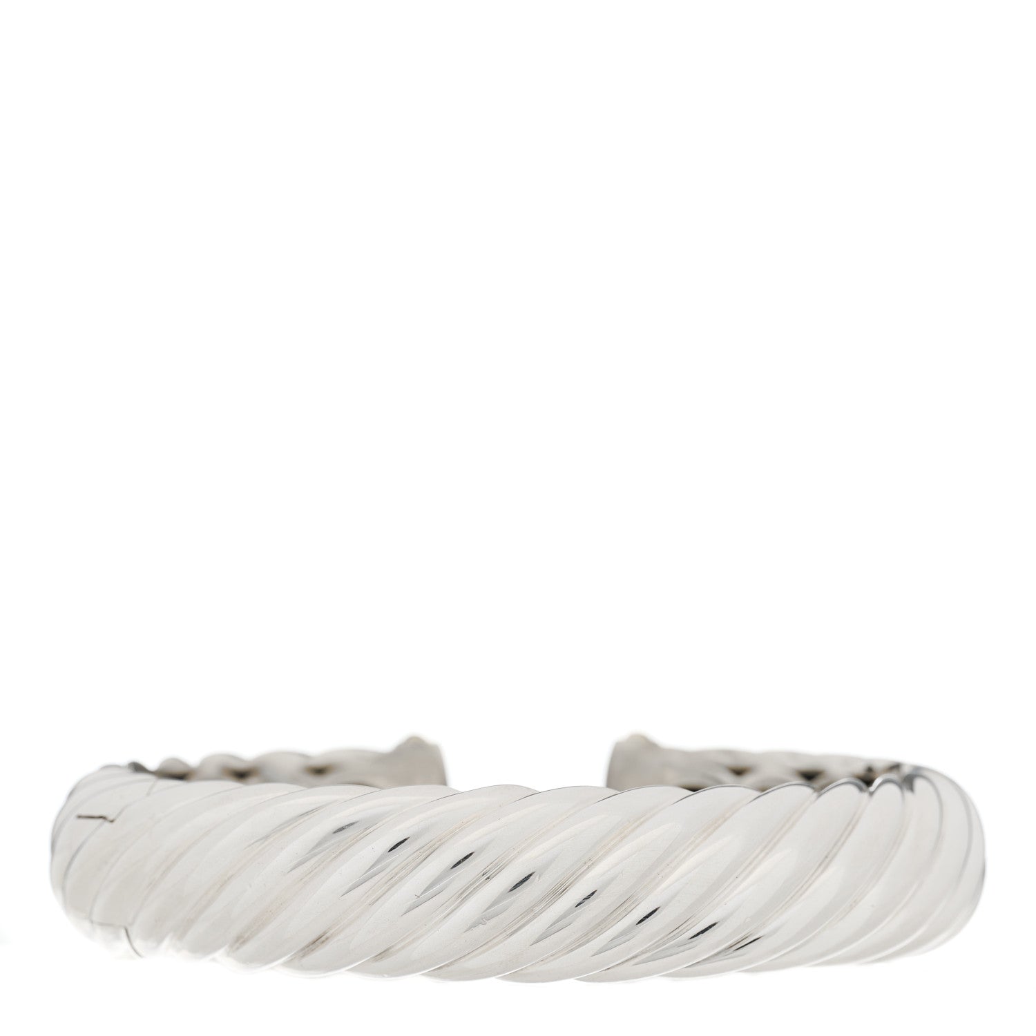 David Yurman Sterling Silver 18K Yellow Gold 15mm Waverly Bracelet 2 of 4