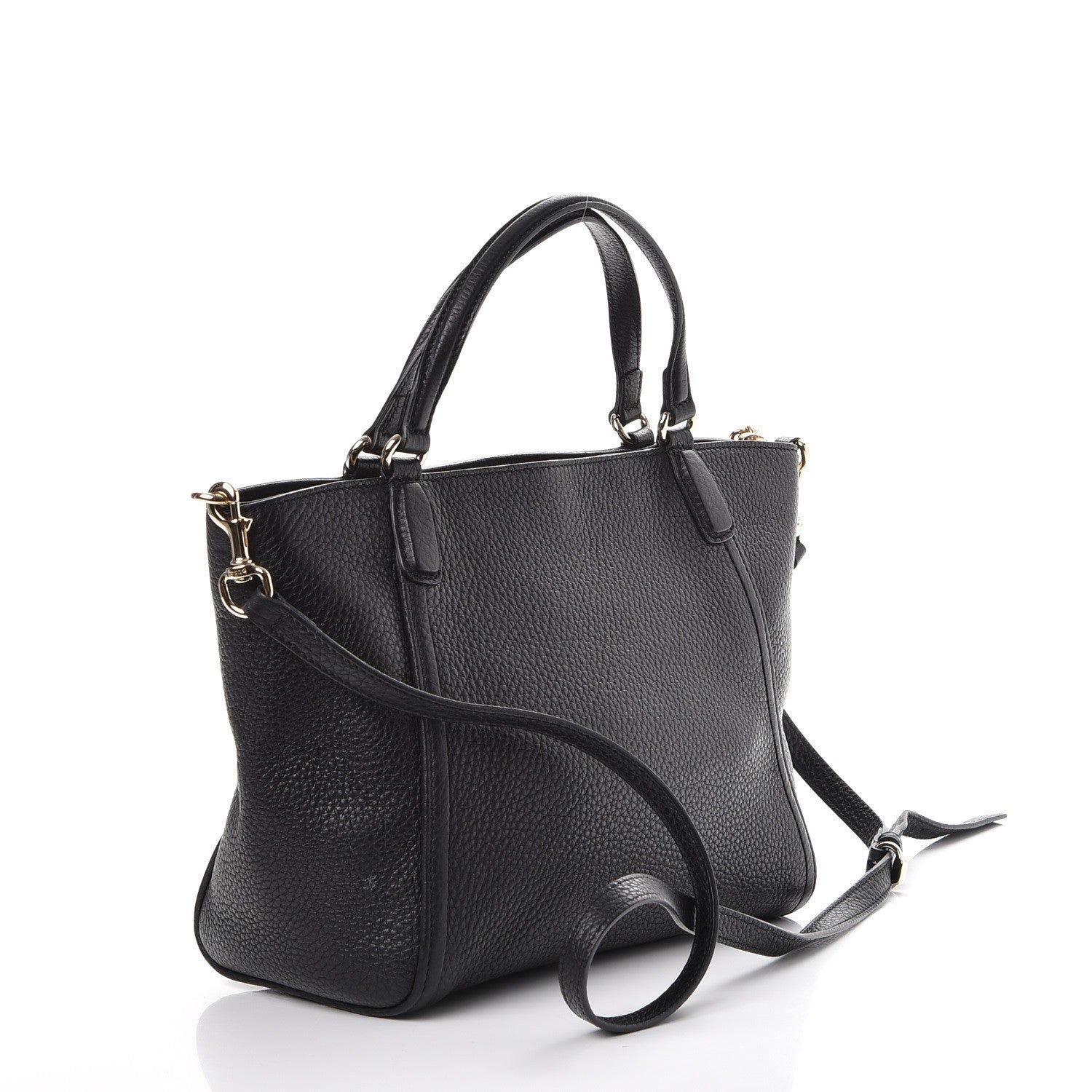 Gucci Pebbled Calfskin Small Soho Top Handle Bag Black 3 of 9