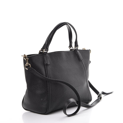 Gucci Pebbled Calfskin Small Soho Top Handle Bag Black 3 of 9