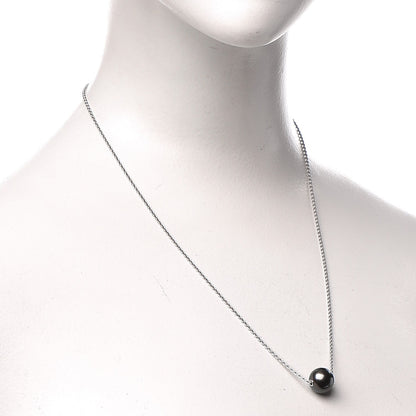 Mikimoto 18K White Gold Black South Sea Pearl Pendant Necklace 2 of 5