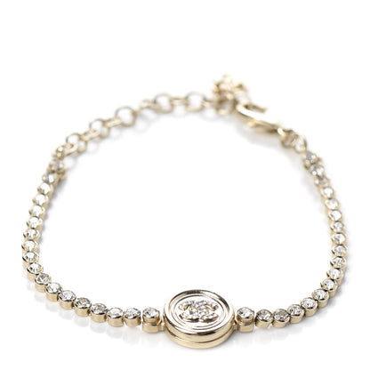 Chanel Crystal CC Chain Bracelet Gold 1 of 4
