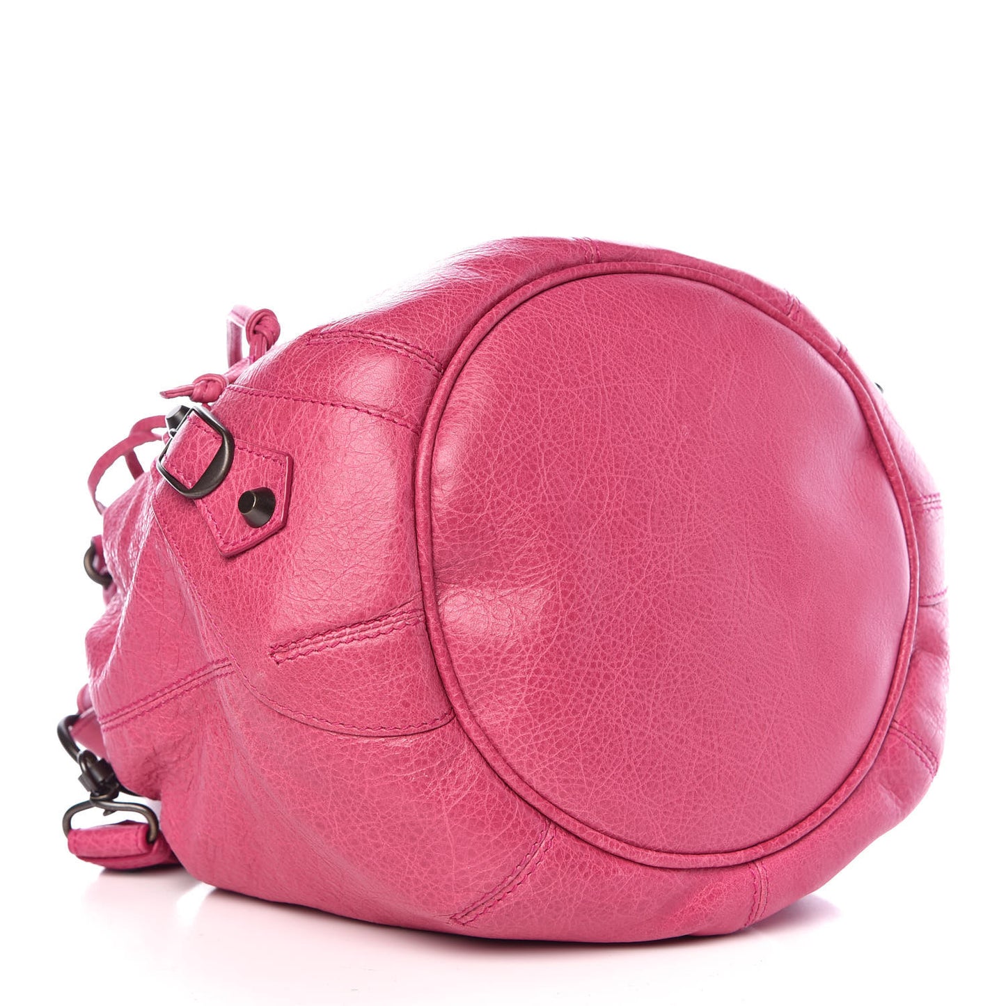 Agneau Classic Hardware Mini Pompon Cyclamen Fucsia
