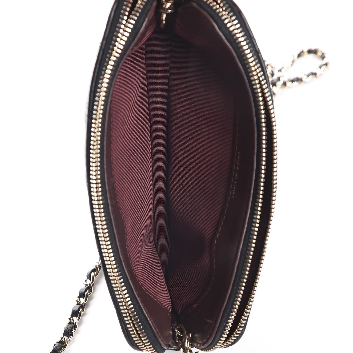 Chanel Lambskin Quilted Small Clutch With Chain Black 6 of 11