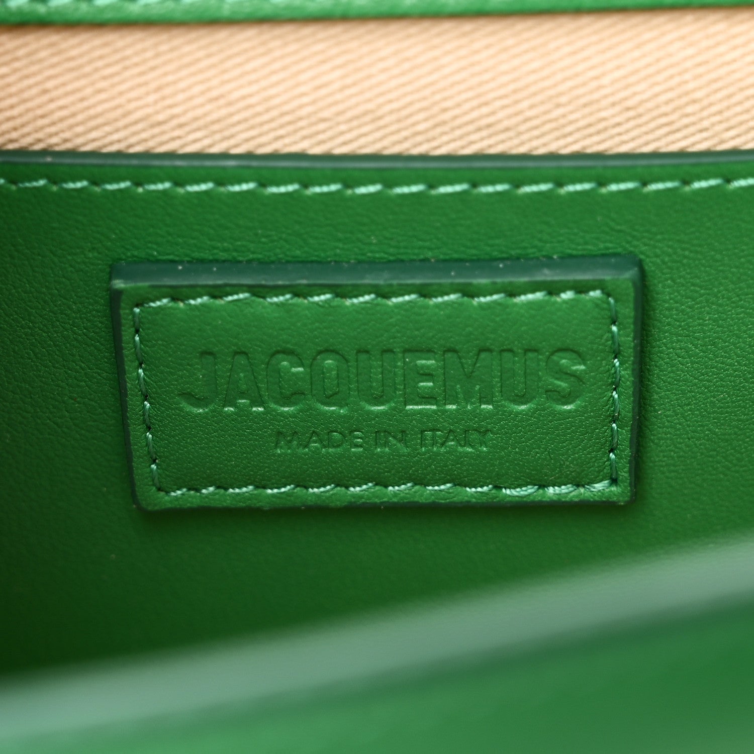 Jacquemus Smooth Calfskin Le Grand Bambino Green 1877467