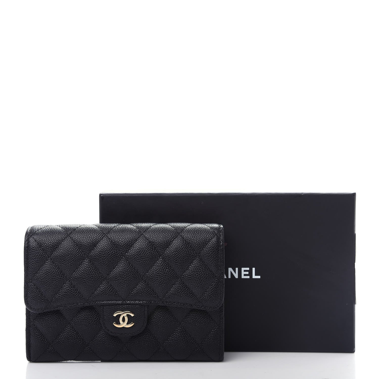 Chanel Caviar Quilted Medium Flap Wallet Black 9 of 9