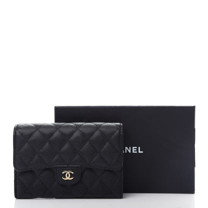 Chanel Caviar Quilted Medium Flap Wallet Black 9 of 9