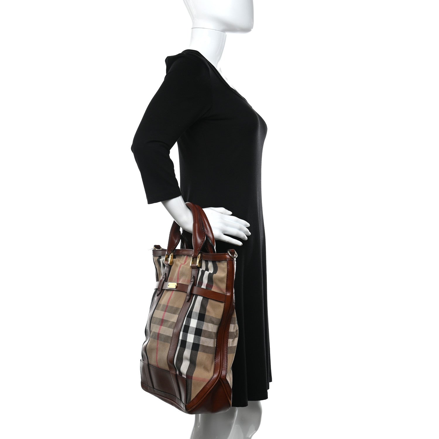 Burberry House Check Tote Dark Tan 2 of 31