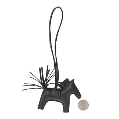 Hermes Milo Lambskin Grigri Rodeo Horse Bag Charm PM Ardoise 2 of 4