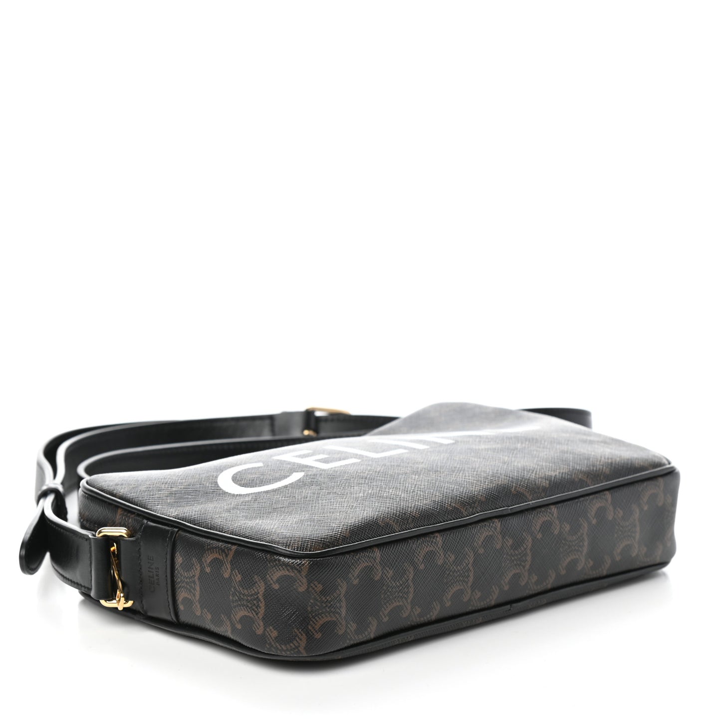 Triomphe Canvas Medium Messenger Bag Black