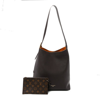 Louis Vuitton Grained Calfskin Low Key Hobo MM Chocolate 3 of 10